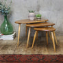 Ercol Elm & Beech Pebble Nest of Tables - 1008e