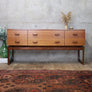 Mid Century G-Plan Quadrille Teak Chest of Drawers / Sideboard - 0402l
