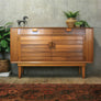 Small Mid Century Walnut Sideboard - 0707d