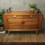 Small Mid Century Walnut Sideboard - 0707d