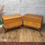Mid Century Oak Chest of Drawers / Bedside Table 1 (One of a pair) - 0411b