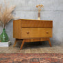Mid Century Oak Chest of Drawers / Bedside Table 1 (One of a pair) - 0411b