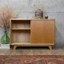 Mid Century Oak Media Cabinet Sideboard - 1202h