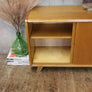 Mid Century Oak Media Cabinet Sideboard - 1202h