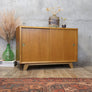 Mid Century Oak Media Cabinet Sideboard - 1202h