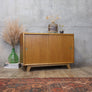 Mid Century Oak Media Cabinet Sideboard - 1202h