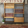 X2 Bays of Mid Century Ladderax Modular Shelving Units - 0303d