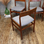 X6 Mid Century Teak Dining Chairs - 2511e