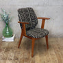 mid_century_teak_danish_thonet_mudcloth_tribal_boho_armchair_desk_chair