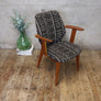 mid_century_teak_danish_thonet_mudcloth_tribal_boho_armchair_desk_chair