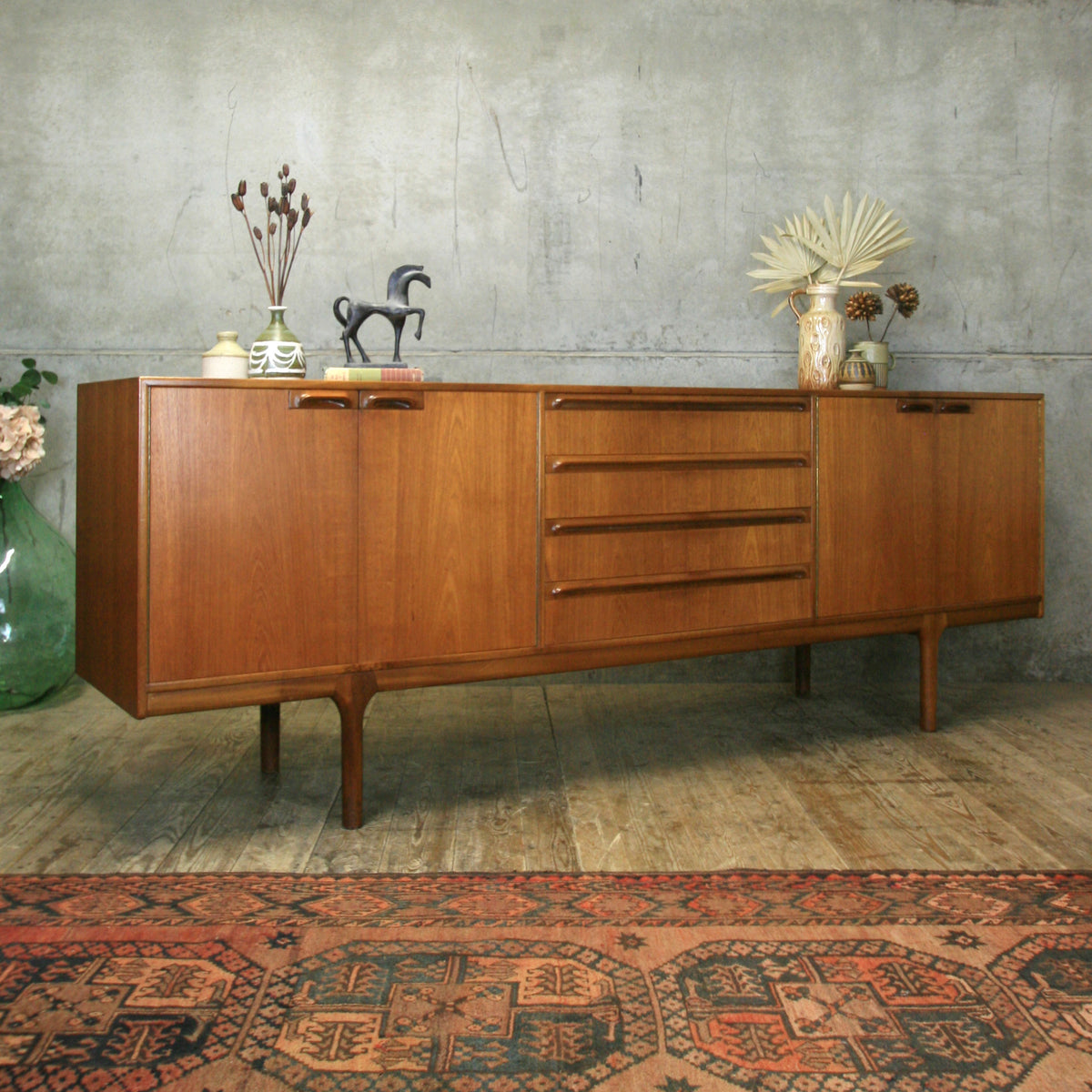Rare Mcintosh Teak Mid Century Sideboard 0803E Mustard Vintage