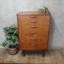 Mid Century Teak Tallboy Chest of Drawers – 2606f