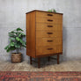 Mid Century Teak Tallboy Chest of Drawers – 2606f
