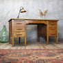 mid_century_vintage_rustic_oak_pedestal_desk