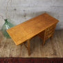 Small Extending Mid Century Rustic Oak Desk - 1703c