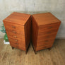 Matching Pair of G-Plan Quadrille Teak Tallboys