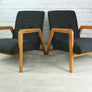 Mid century vintage upholstered armchair – one of a pair