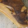 Mid Century Waney Live Edge Yew Coffee Table - 3006b
