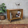Mid Century Glazed LP Vinyl Record Cabinet - 2406n