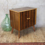 Small / Petite Mid Century Walnut Cabinet - 0303b