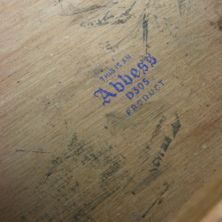 Vintage Abbess Rustic Oak School Teachers Desk