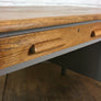 Vintage Abbess Rustic Oak School Teachers Desk