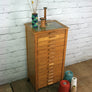 Vintage oak habedashery shop cotton chest of drawers