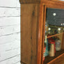 Vintage oak school laboratory display cabinet