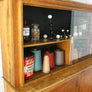 Vintage oak school laboratory display cabinet