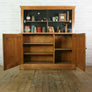 Vintage oak school laboratory display cabinet