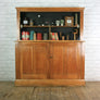 Vintage oak school laboratory display cabinet
