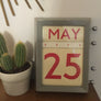 1958 Vintage Post Office Perpetual Calender - Grey