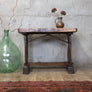 primitive_handmade_oak_rustic_side_table_bench