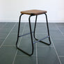 Set of 4 Reclaimed Iroko School Lab Stacking Stools