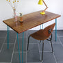'The Hairpin' Iroko Desk/Table in AQUA BLUE (other colours available)