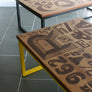 *LIMITED EDITION* 'The Harnall – Grafika' Typography Inspired Iroko Coffee Table