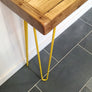 'The Hairpin' Rustic Console Table - YELLOW LEGS