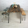 Hairpin Leg Reclaimed Barn Wood Industrial Table
