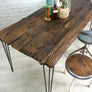 Hairpin Leg Reclaimed Barn Wood Industrial Table
