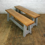 Reclaimed A-frame Rustic Trestle Table & Benches