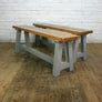 Reclaimed A-frame Rustic Trestle Table & Benches