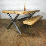 'The Steel X-Frame' Dining Table