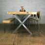 'The Steel X-Frame' Dining Table