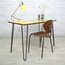 Vintage School Formica Hairpin Leg Desk/Table