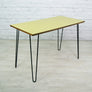 Vintage School Formica Hairpin Leg Desk/Table