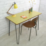 Vintage School Formica Hairpin Leg Desk/Table