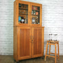 Vintage oak school laboratory display cabinet