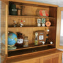 Vintage oak school laboratory display cabinet