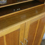 Vintage oak school laboratory display cabinet