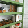 Rustic Shoe Trolley Shelving *Green* Retail Shop Display